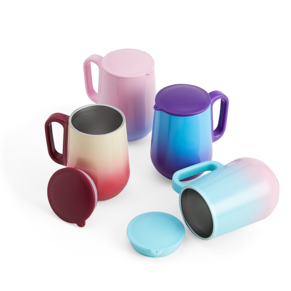 X18720 - Caneca Bicolor Parede Dupla 250ml
