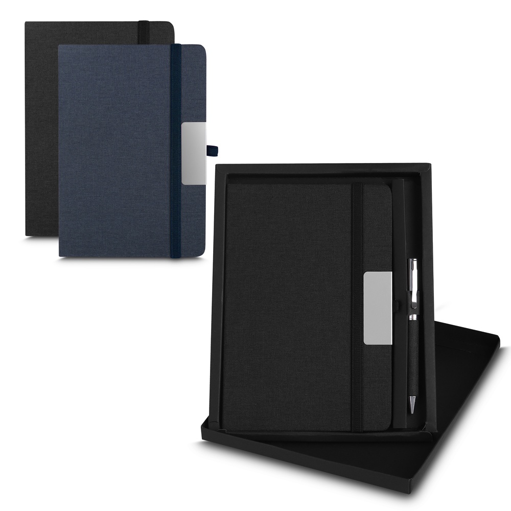 AICAD155 - Kit caderno de anotações e caneta.